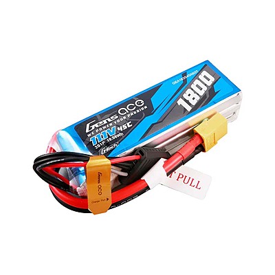 GensAce Soaring LiPo 3S 11.1V-1800-45C(XT60) 92x31x25mm 153g G-Tech GensAce Soaring LiPo 3S 11.1V-1800-45C(XT60) 92x31x25mm 153g G-Tech