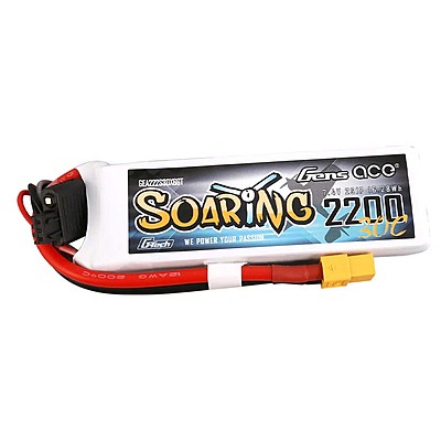 GensAce Soaring LiPo 2S 7.4V-2200-30C (XT60) 104x34.5x14.5mm 122g GT GensAce Soaring LiPo 2S 7.4V-2200-30C (XT60) 104x34.5x14.5mm 122g GT