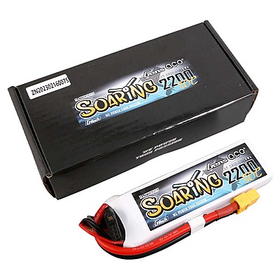 GensAce Soaring LiPo 2S 7.4V-2200-30C (XT60) 104x34.5x14.5mm 122g GT GensAce Soaring LiPo 2S 7.4V-2200-30C (XT60) 104x34.5x14.5mm 122g GT