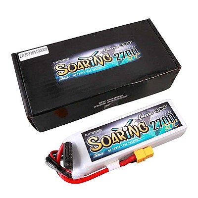 GensAce Soaring LiPo 3S 11.1V-2700-30C(XT60) 103x34x25mm 190g G-Tech GensAce Soaring LiPo 3S 11.1V-2700-30C(XT60) 103x34x25mm 190g G-Tech