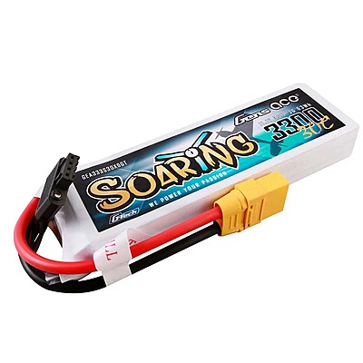 GensAce Soaring LiPo 3S 11.1V-3300-30C(XT90) 131x42.5x19.5mm 252g GT