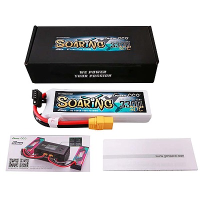 GensAce Soaring LiPo 3S 11.1V-3300-30C(XT90) 131x42.5x19.5mm 252g GT