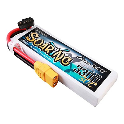 GensAce Soaring LiPo 3S 11.1V-3300-30C(XT90) 131x42.5x19.5mm 252g GT