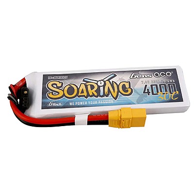 GensAce Soaring LiPo 2S 7.4V-4000-30C (XT90) 133x41.5x15.5mm 208g GT
