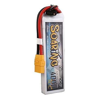 GensAce Soaring LiPo 2S 7.4V-4000-30C (XT90) 133x41.5x15.5mm 208g GT GensAce Soaring LiPo 2S 7.4V-4000-30C (XT90) 133x41.5x15.5mm 208g GT