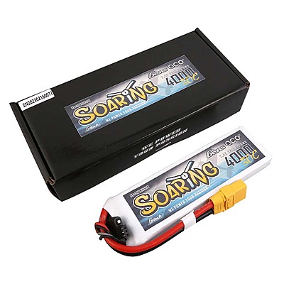 GensAce Soaring LiPo 2S 7.4V-4000-30C (XT90) 133x41.5x15.5mm 208g GT GensAce Soaring LiPo 2S 7.4V-4000-30C (XT90) 133x41.5x15.5mm 208g GT