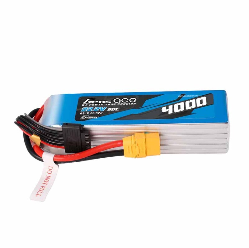GensAce Soaring LiPo 6S 22.2V-4000-60C (XT90) 164x46x43mm 690g G-Tech GensAce Soaring LiPo 6S 22.2V-4000-60C (XT90) 164x46x43mm 690g G-Tech