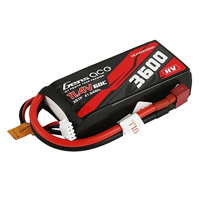 GensAce Bashing Crawler LiPo 3S 11.4V-3600-60C(Deans) 89x42x26mm 218g GensAce Bashing Crawler LiPo 3S 11.4V-3600-60C(Deans) 89x42x26mm 218g