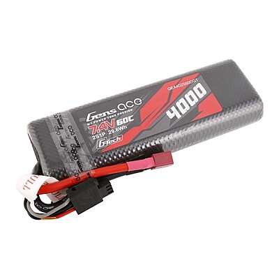 GensAce Bashing LiPo 2S 7.4V-4000-60C (Deans) 139x47x23mm 225g G-Tech GensAce Bashing LiPo 2S 7.4V-4000-60C (Deans) 139x47x23mm 225g G-Tech
