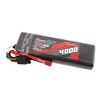 GensAce Bashing LiPo 2S 7.4V-4000-60C (Deans) 139x47x23mm 225g G-Tech GensAce Bashing LiPo 2S 7.4V-4000-60C (Deans) 139x47x23mm 225g G-Tech