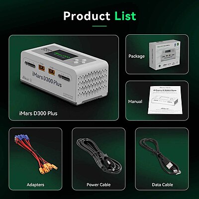 GensAce Charger iMars D300 PLUS Dual Channel (UK) Black GensAce Charger iMars D300 PLUS Dual Channel (UK) Black