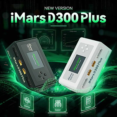 GensAce Charger iMars D300 PLUS Dual Channel (EU) White GensAce Charger iMars D300 PLUS Dual Channel (EU) White