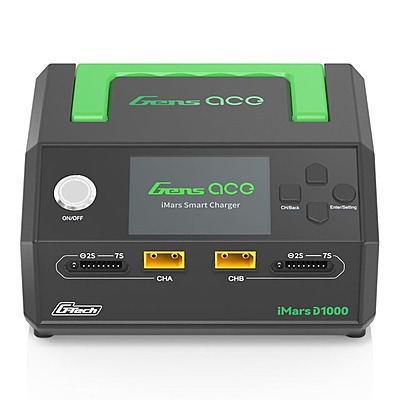 GensAce Charger iMars D1000 Smart Dual Channel AC 1000W (EU) GensAce Charger iMars D1000 Smart Dual Channel AC 1000W (EU)