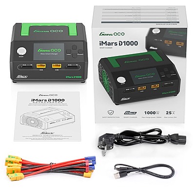 GensAce Charger iMars D1000 Smart Dual Channel AC 1000W (EU) GensAce Charger iMars D1000 Smart Dual Channel AC 1000W (EU)