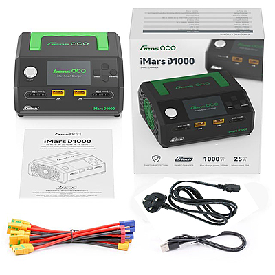 GensAce Charger iMars D1000 Smart Dual Channel AC 1000W (UK)
