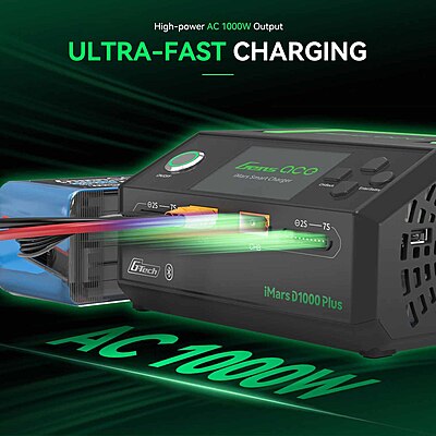 GensAce Charger iMars D1000 PLUS Smart Dual Channel AC 1000W (EU) GensAce Charger iMars D1000 PLUS Smart Dual Channel AC 1000W (EU)