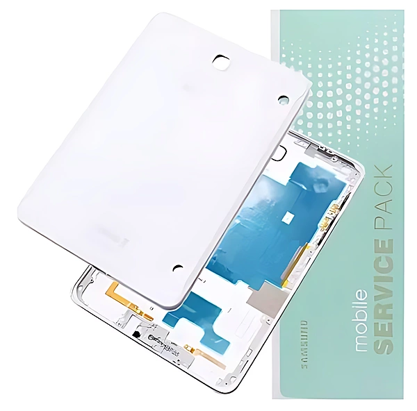 Genuine Samsung Tab S2 8" , T719 - Replacement Battery Cover , Rear Housing With Buttons - White - Service Pack - GH82 - 10272B