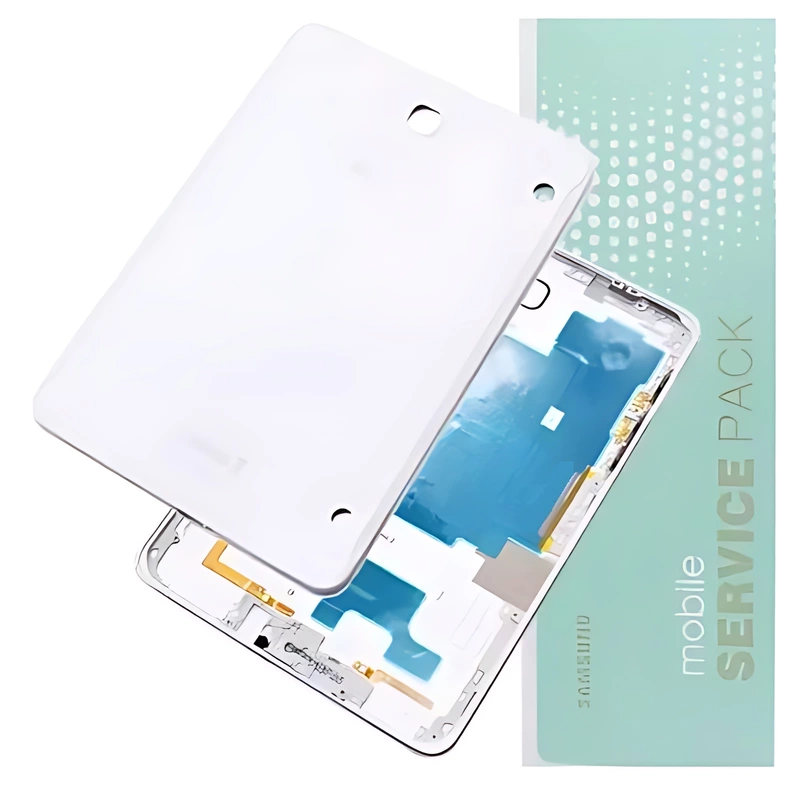 Genuine Samsung Tab S2 8" , T719 - Replacement Battery Cover , Rear Housing With Buttons - White - Service Pack - GH82 - 10272B