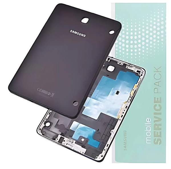 Genuine Samsung Tab S2 8" , T713 - Replacement Battery Cover , Rear Housing With Buttons - Black - Service Pack - GH82 - 11972A