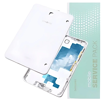 Genuine Samsung Tab S2 8" , T713 - Replacement Battery Cover , Rear Housing With Buttons - White - Service Pack - GH82 - 11972B