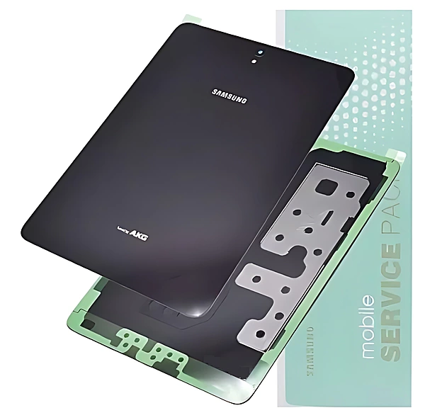 Genuine Samsung Tab S3 9.7" , T820 - Replacement Battery Cover , Rear Panel With Camera Lens - Black - Service Pack - GH82 - 13895A