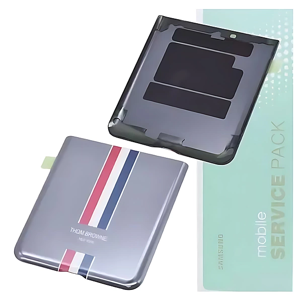 Genuine Samsung Z Flip , F700 - Replacement Battery Cover , Rear Panel With Adhesive - Thom Browne Edition - Service Pack - GH82 - 22204C