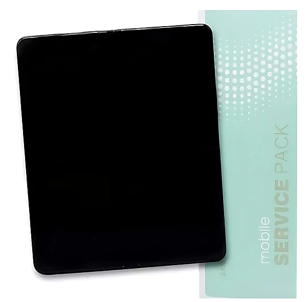Genuine Samsung Z Fold 2 5G , F916 - Replacement AMOLED Touch Screen Assembly With Chassis - Mystic Black - Black Hinge - Service Pack - GH82 - 23968A
