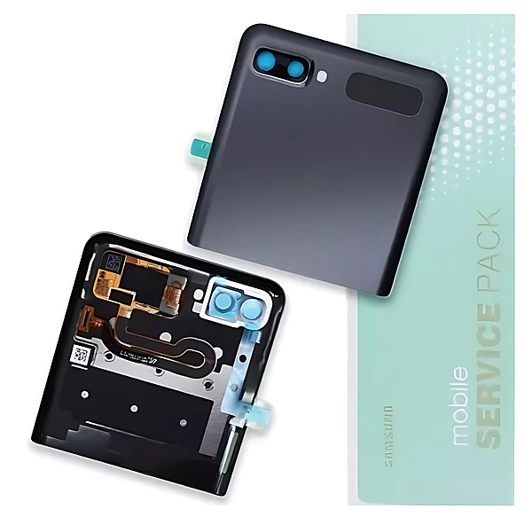 Genuine Samsung Z Flip 5G , F707 - Replacement Outer LCD Screen Panel , Battery Cover - Mystic Grey - Service Pack - GH96 - 13806A