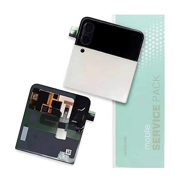 Genuine Samsung Z Flip 3 5G , F711 - Replacement Outer LCD Screen Panel - Cream - Service Pack - GH97 - 26773B