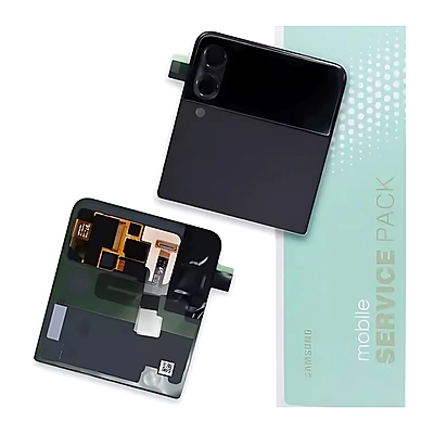 Genuine Samsung Z Flip 3 5G , F711 - Replacement Outer LCD Screen Panel - Bespoke Black - Service Pack - GH97 - 27031A