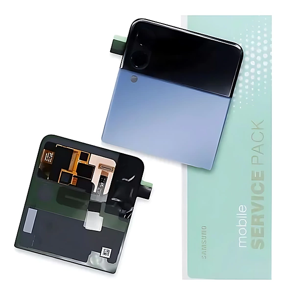 Genuine Samsung Z Flip 3 5G , F711 - Replacement Outer LCD Screen Panel - Bespoke Blue - Service Pack - GH97 - 27031B