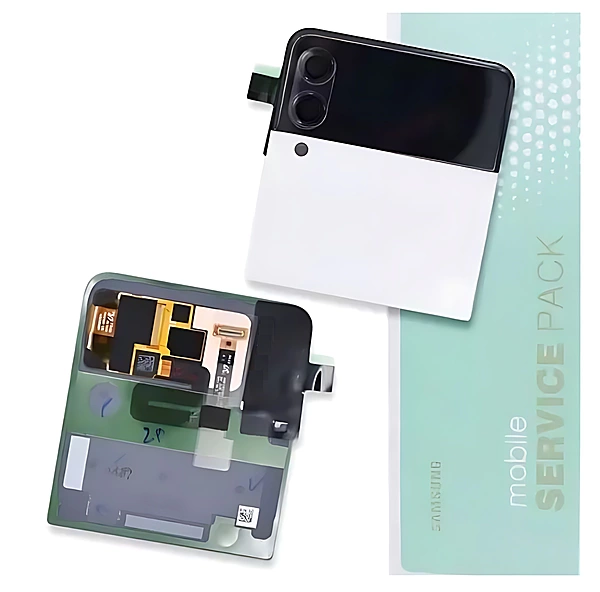 Genuine Samsung Z Flip 3 5G , F711 - Replacement Outer LCD Screen Panel - Bespoke White - Service Pack - GH97 - 27031D