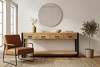 Ember Console Table 180 Almond