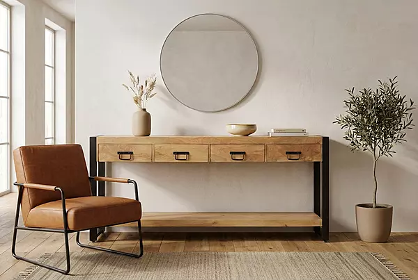 Ember Console Table 180 Almond