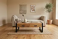 Ember Coffee Table 120 4-Drawer Almond