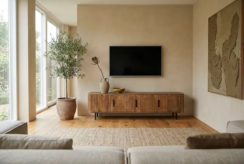 Cane TV Unit 200 Walnut