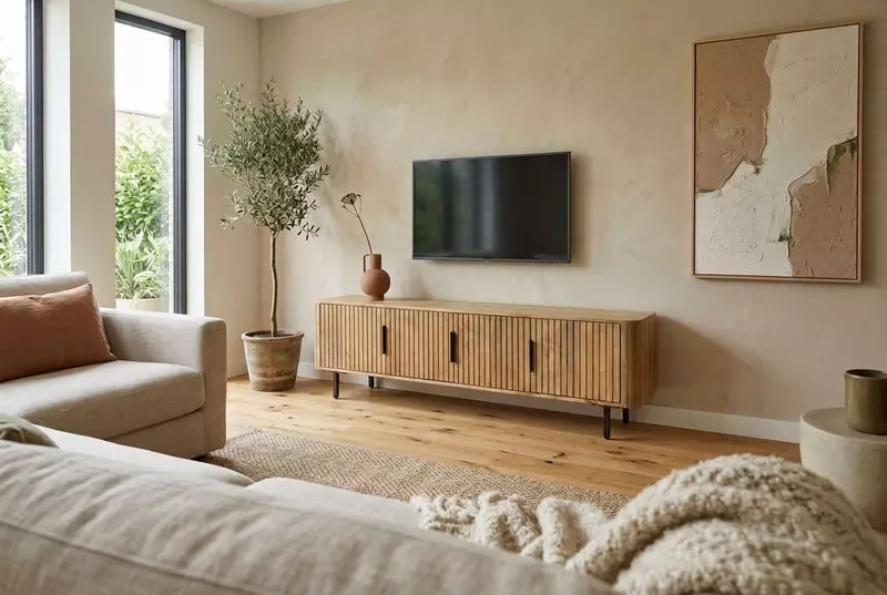 Cane TV Unit 200 Almond