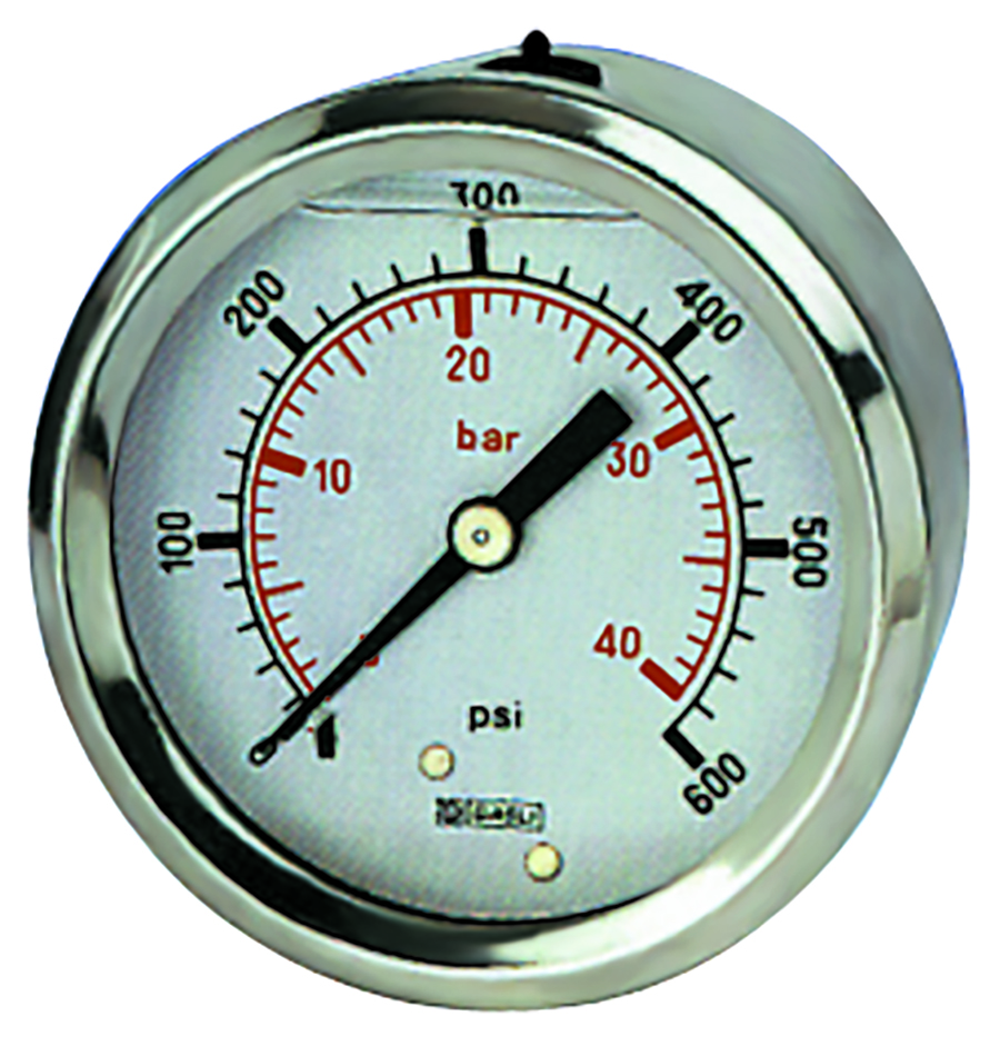 SS Glyc Filled Pressure Gauge Rear Connection - 100mm