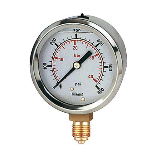 SS Glyc Filled Pressure Gauge Bottom Connection - 63mm