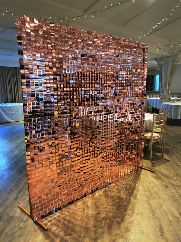 Rose Gold Sequin Wall
