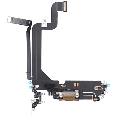 Apple iPhone 14 Pro Max - Replacement Charging Port Flex Cable With Microphone - Gold