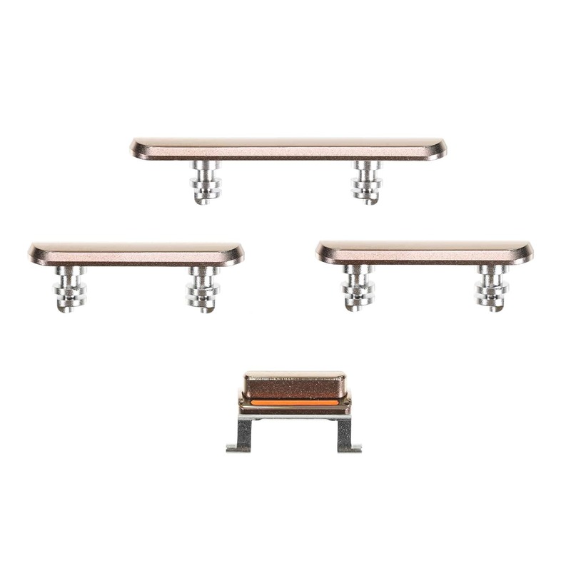 Apple iPhone XS , XS Max - Replacement Power Volume Mute Buttons With Seals - Gold