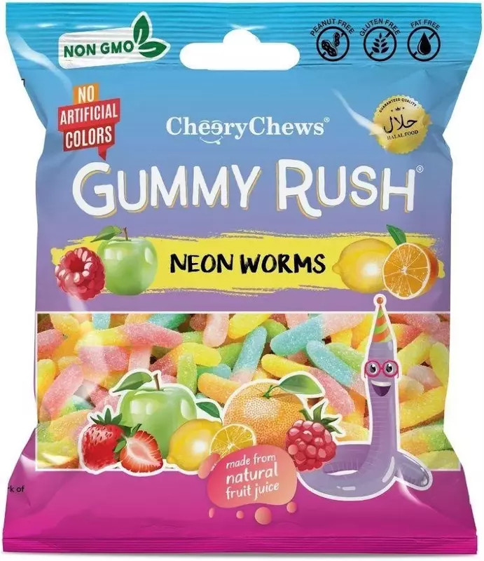 Gummy rush Neon worms