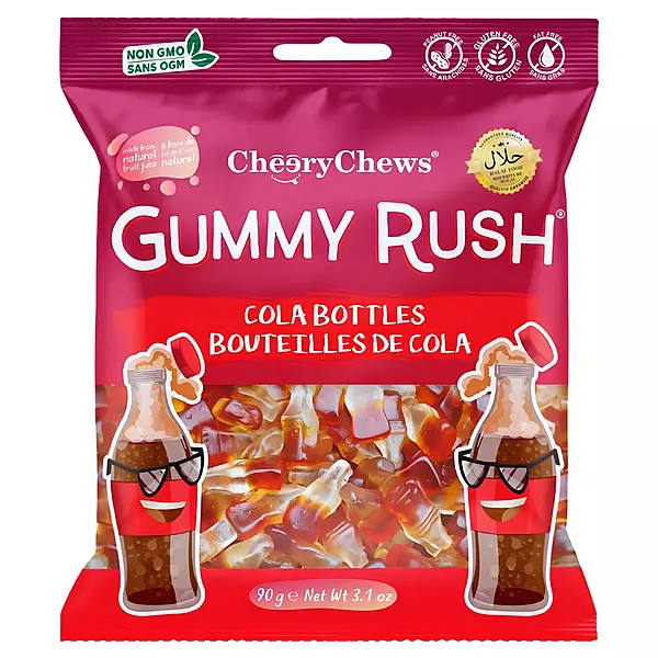 Gummy Rush Cola bottles