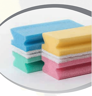 Schwamm mit weissem Vlies | soft | 10 Stück