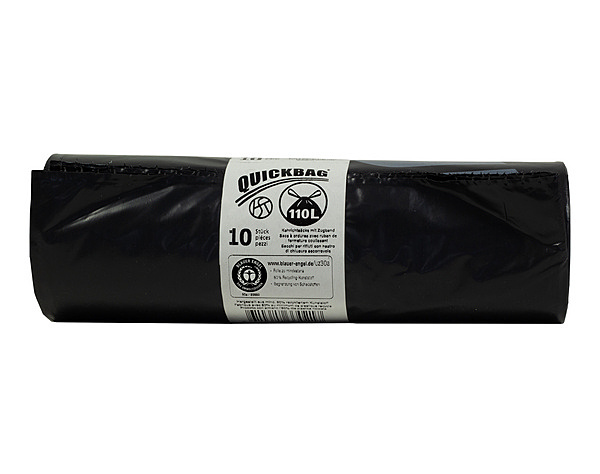 Kehrichtsäcke Quickbag OKS mit Zugband | 110 Liter | Schwarz
