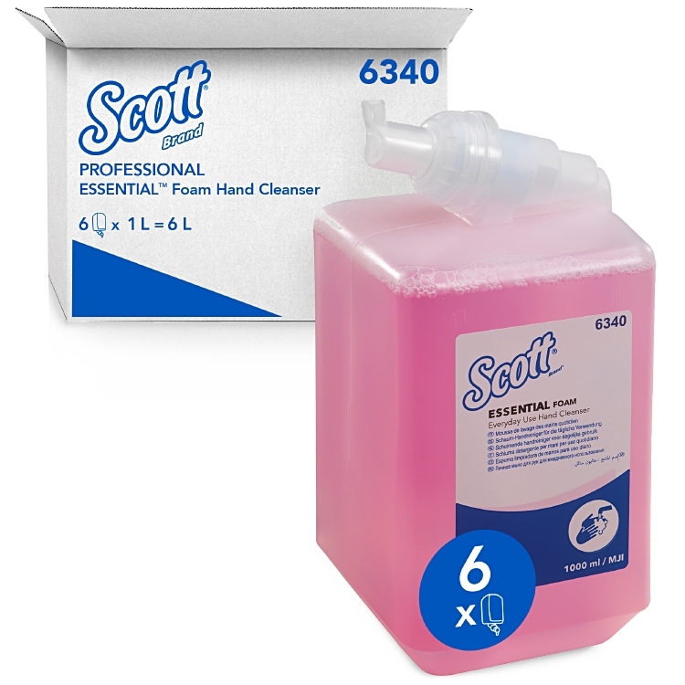 Scott® Schaumseife | Karton à 6 Flaschen à 1 Liter | pink Scott® Schaumseife | Karton à 6 Flaschen à 1 Liter | pink