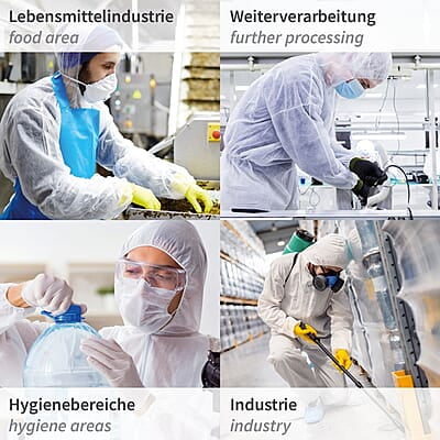 Overalls Light mit Kapuze | PP | weiss | Grösse M