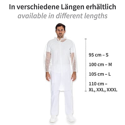 Besucherkittel Light mit Druckknöpfen | PP | weiss | Grösse S Besucherkittel Light mit Druckknöpfen | PP | weiss | Grösse S