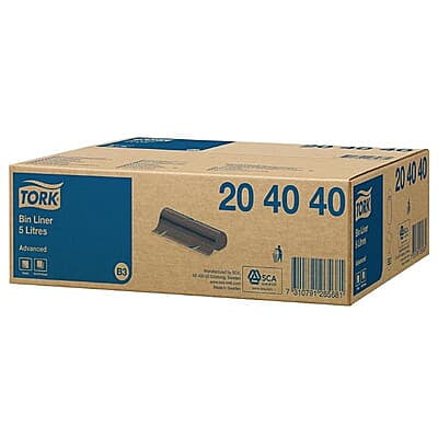 Tork Kehrichtsack 5 l | ohne OKS B3 | Rolle à 50 Säcke | schwarz